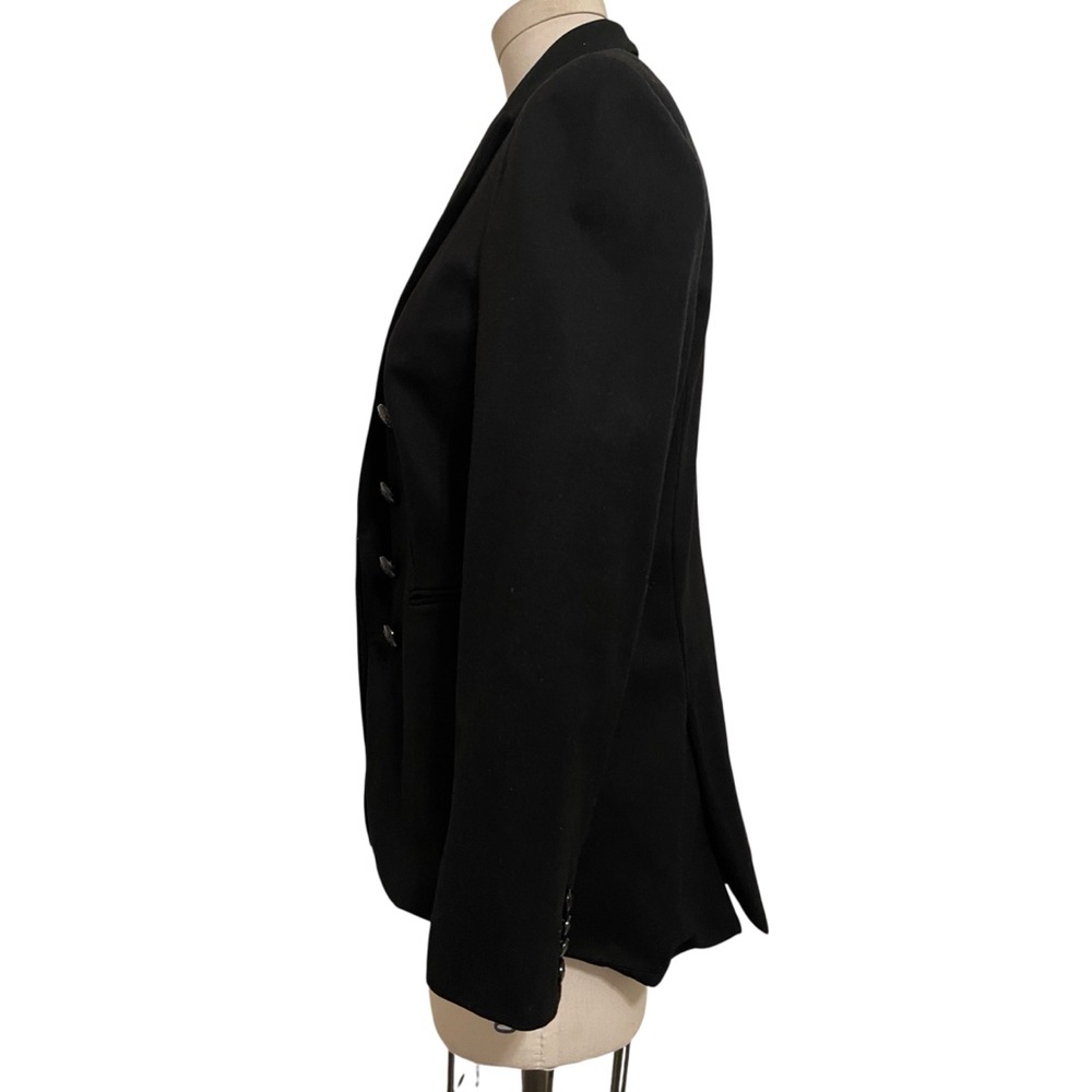 ❤️ T. Tahari Black Ponte Tailcoat Military Style Blazer - Picture 4 of 9